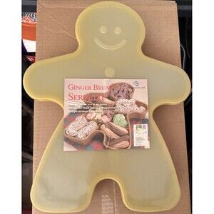 2009 La Gourmet Chef Gingerbread Man Servette 18”x14” Airtight Lid Server Storag